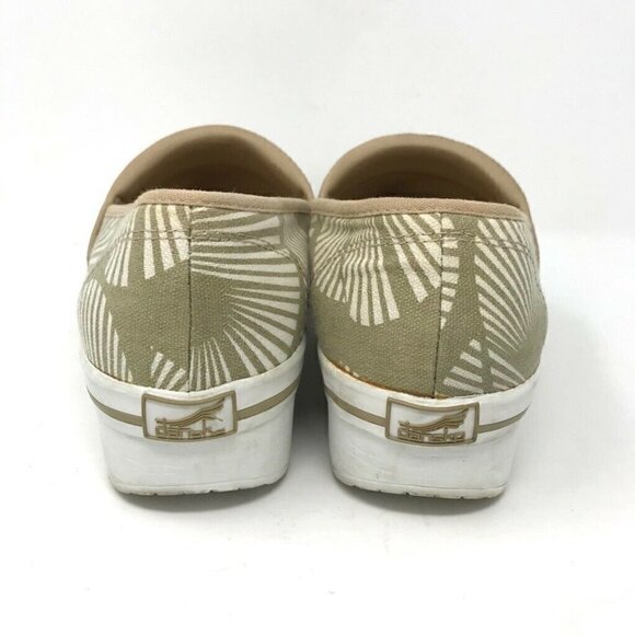 Dansko Vegan Volley Chino Palm Clogs Beige 11 - Picture 5 of 8